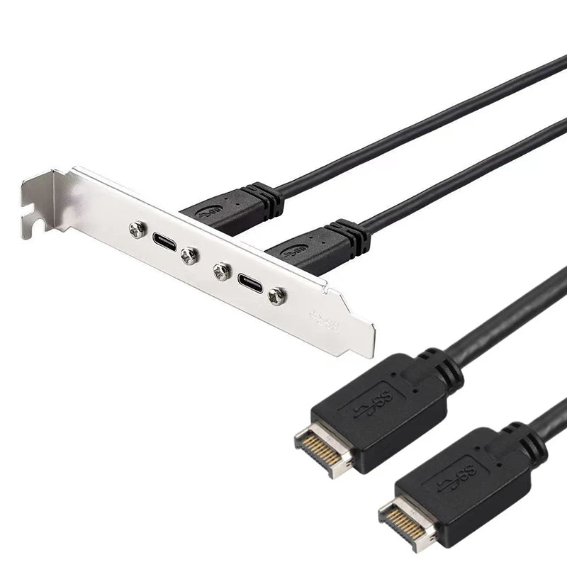 Type E to Type C Front Panel USB C Extend Cable Adapter USB3.1 Converter PC Case PCI Extention Header Data Transfer Wire