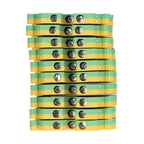 50Pcs Grounding Terminal Pure Copper DIN Rail Mounted Earth Terminal Block Yellow Green TYP USLKG‑3