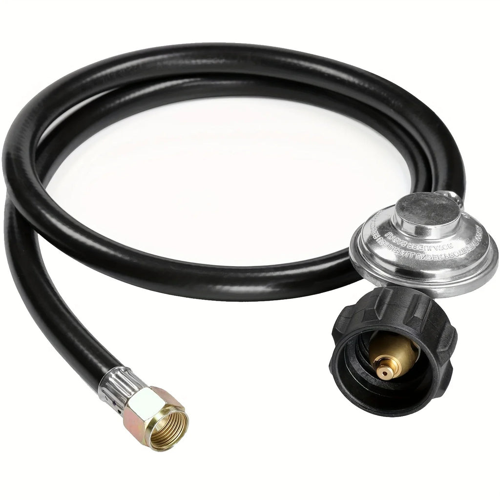 3 Ft Universal QCC1 Low Pressure Propane Regulator Grill Replacement with 8 FT Hose for Most LP Gas Grill, Heater and Fire Pit T