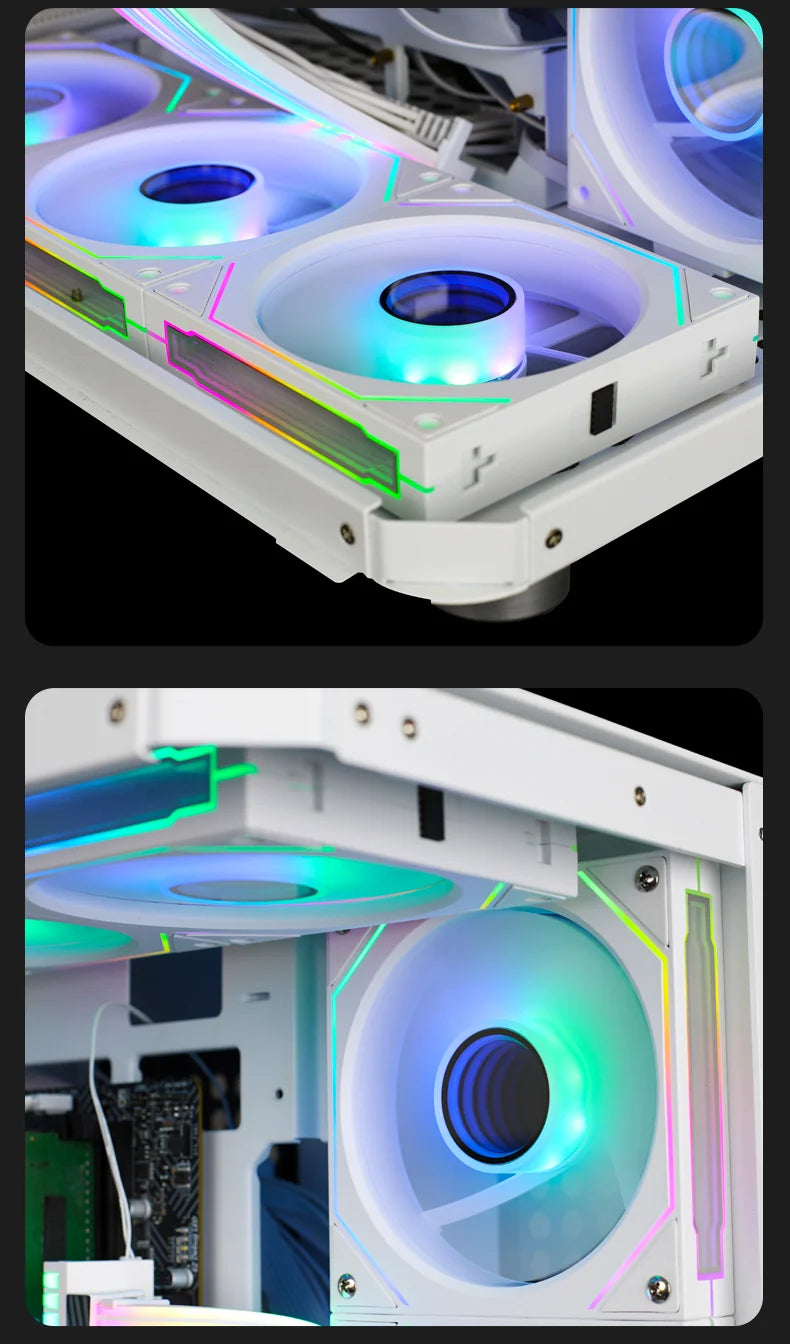 JUMPEAK MX120 240mm Modular Wireless Splicing PC 120mm Case Cooling Fan ARGB Infinite Mirror Effect For Computer Water Cooler