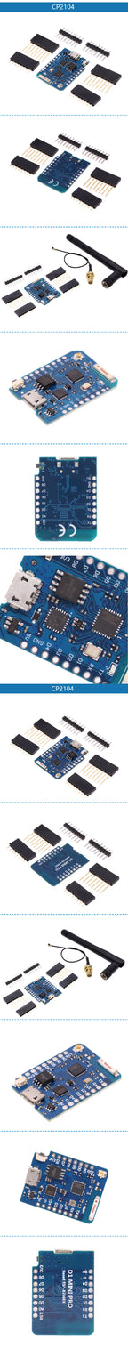 WeMos D1 Mini Pro V3.0 NodeMcu 4MB/16MB Bytes Lua WIFI Internet of Things Development Board Based ESP8266 CH340G V2 With Antenna