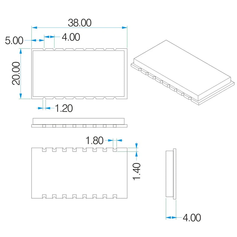 2pcs/lot Lora1278F30 - Long Range 6~8Km High Power 1W 433MHz | 470MHz SPI Port RF Wireless LoRa Module