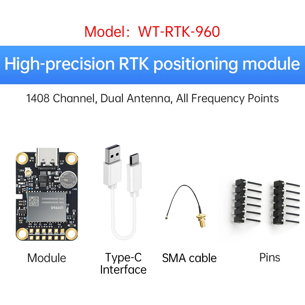 WITMOTION UM982 GNSS Receiver RTK Module ZED-F9P UM980 Sensor GPS BDS GLONASS /Galileo For High Accuracy Drones Positioning