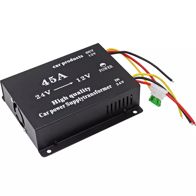24V to 12V Step-Down Converter High-Power Truck Image Modification Navigation Vehicle Transformer Power Supply