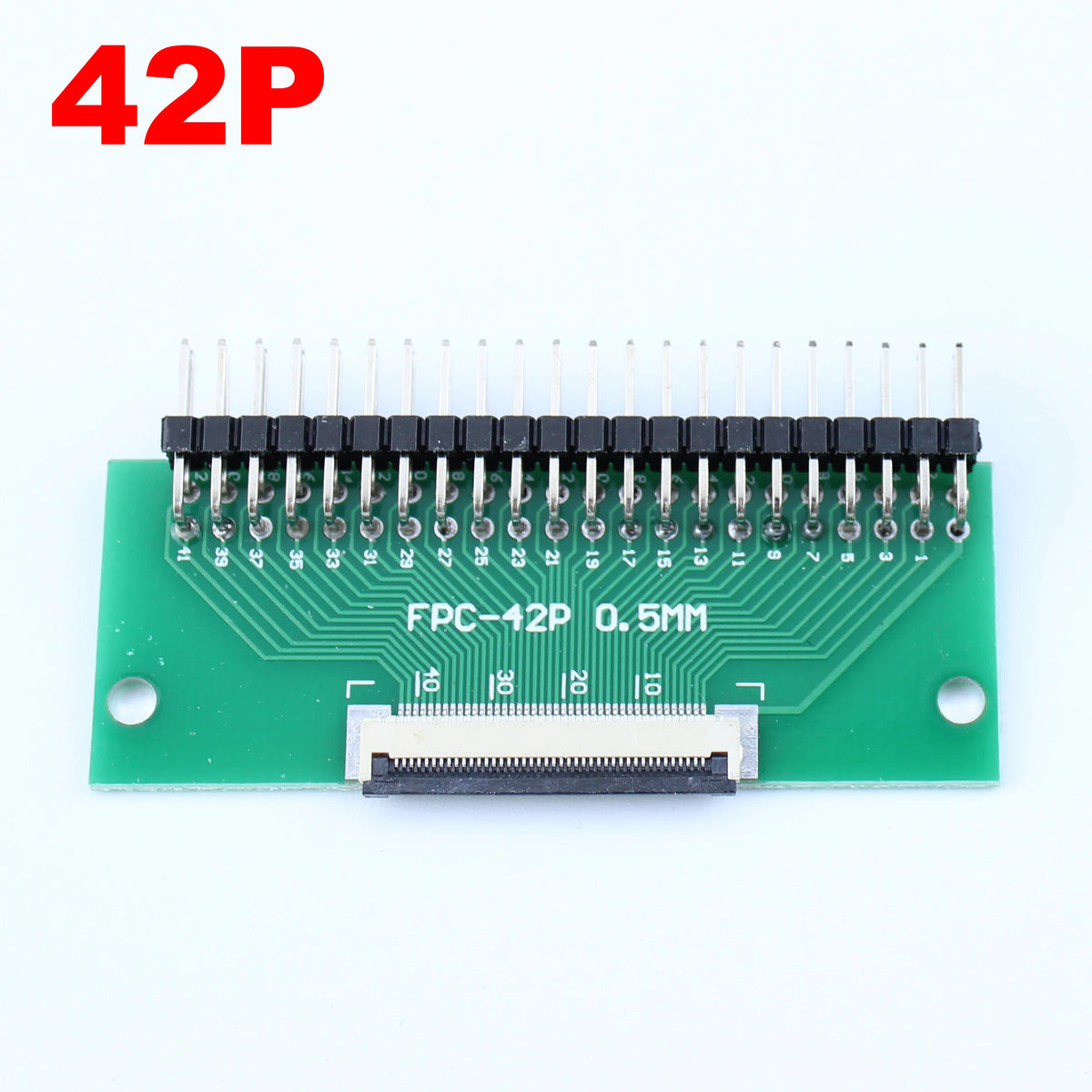 1pcs 4P-- 50P 0.5mm Pitch Connector SMT Adapter to 2.54mm 1.00 Inch Hole FPC FFC Cable Welded Board + Double Row Straight Pin