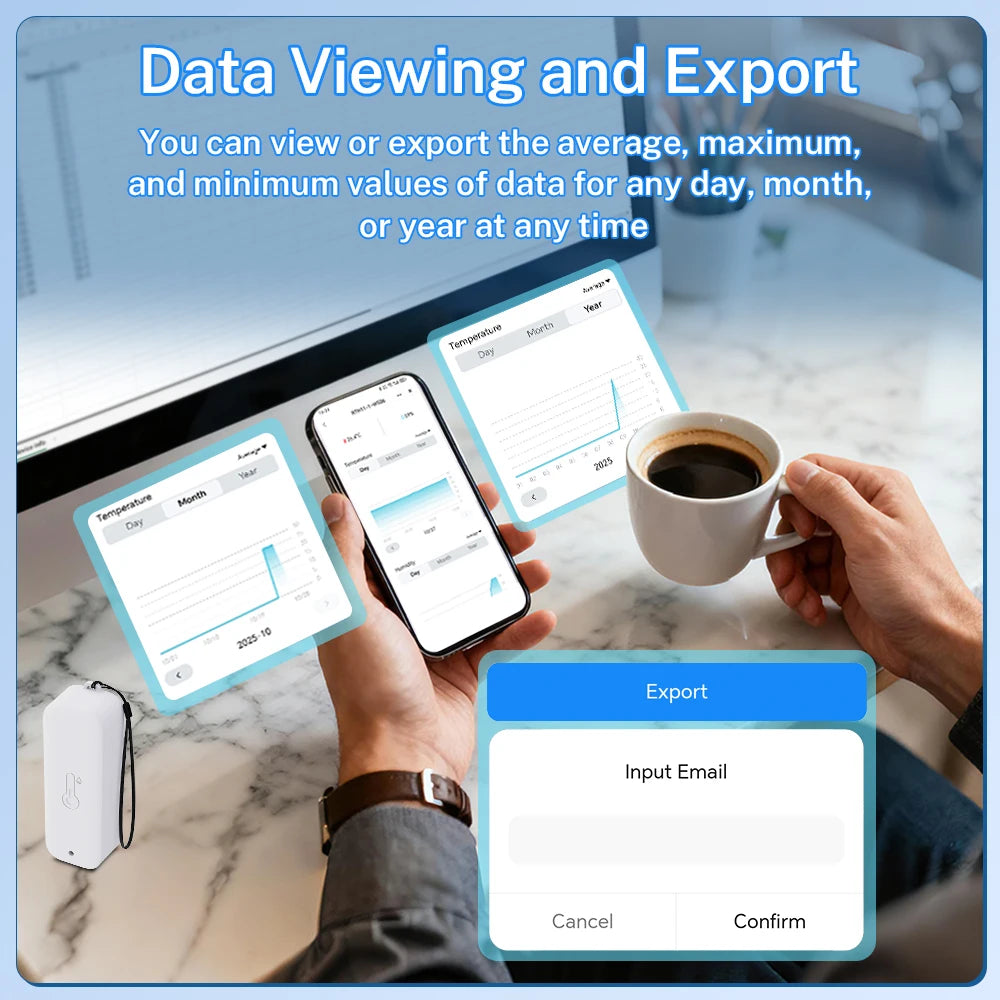 Tuya WiFi Weather Station RF433 IP65 Waterproof Outdoor Temperature Humidity Sensor Thermometer Hygrometer 2-9 Sub Devices