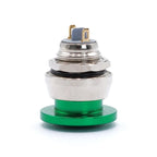 Metal Push Button Switch 12mm Waterproof Momentary Self Reset without Fixation Mushroom Head Switch Oxidation Green 1A 1NO 2pins
