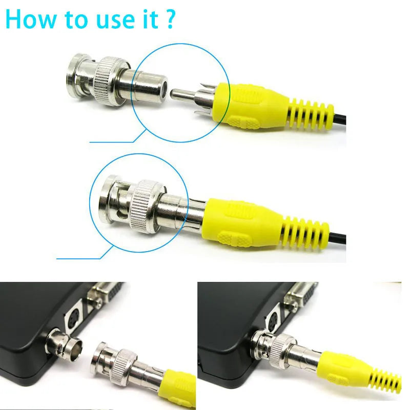 2pcs/5pcs/10pcs BNC Male To RCA Female Surveillance Plug To Lotus Female Adapter For Security System Video CCTV Camera