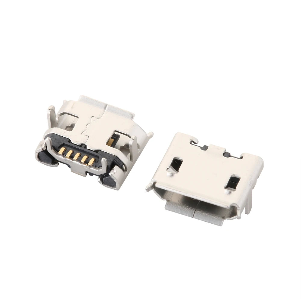 10PCS Micro USB 2P 5P Jack Charging Port Plug Dock Charger DIP SMD For Phone Tabletels Speakers Etc Port Socket Power Connector