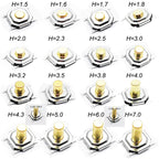 Metal Tactical Push Button Switch,Tact Switch,5.2x5.2x1.5mm to 9mm 4PIN SMT,Key Switch Speaker Audio button,PER 50PCS