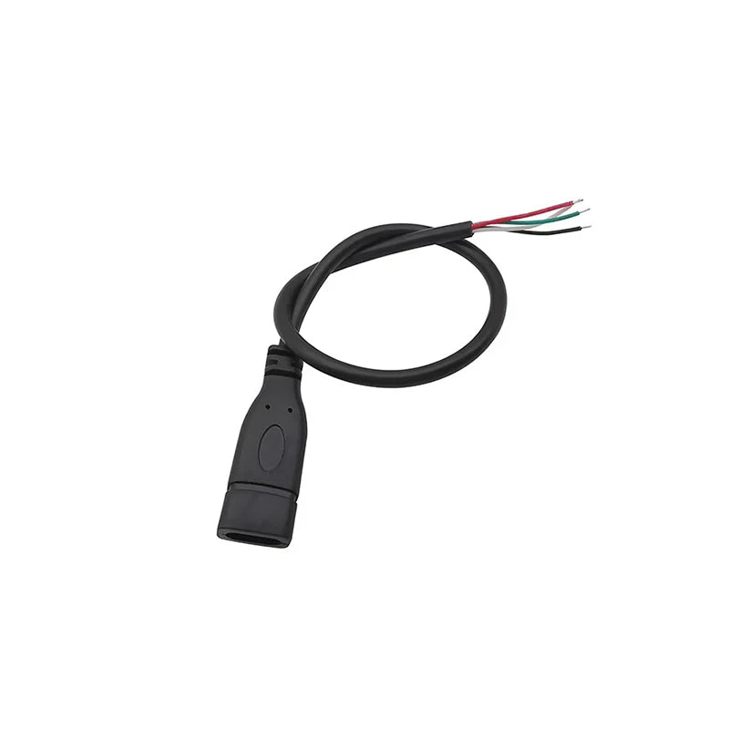 1/3/5Pcs 2 Wire 4 Wire  Type C USB Male Female Power Supply Cable Welding Connector USB-C Cable Extension DIY Repair 0.3M 1M 2M