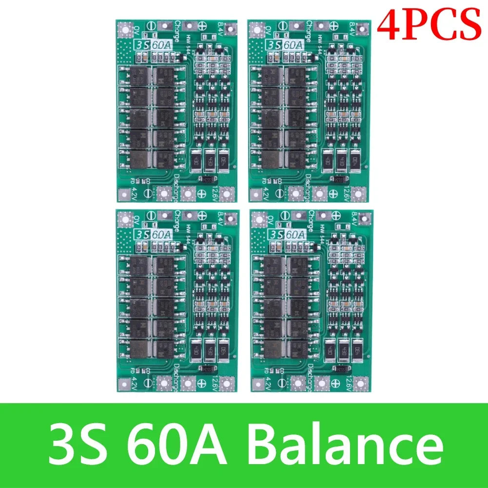 BMS 3S/4S 5A 10A 20A 25A 40A 60A Li-ion Lithium Battery Charger Protection Board 18650 For Drill Motor 12V with Enhance/Balance