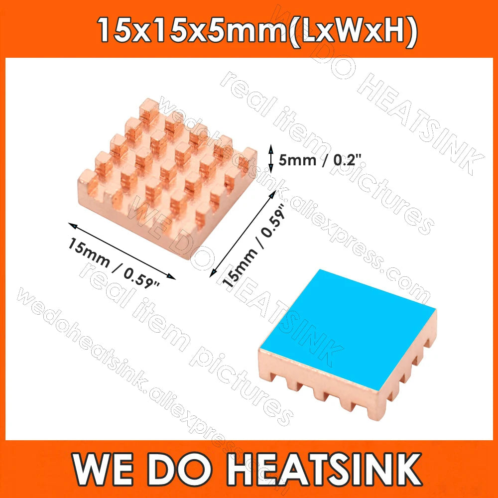 WE DO HEATSINK Small Tiny Useful Pure Copper Heat Sink Without or With Thermal Pad For Raspberry Pi Banana Pi IC Chipset Package