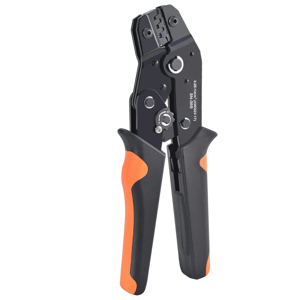 SN-28B Dupont Terminal Crimping Tool 0.25-1.0mm² AWG 23-17 Ratchet Wire Crimper for JST Molex Open Barrel Connectors