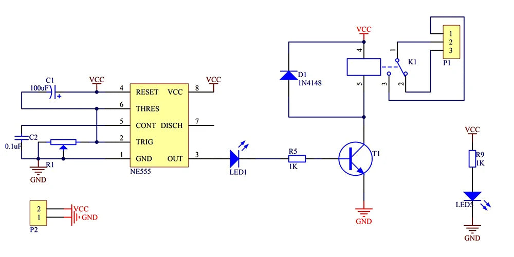 DC 5V 12V Time Delay Relay NE555 Time Relay Shield Timing Relay Timer Control Switch Car Relays Pulse Generation Duty Cycle