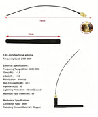 Estardyn 2.4G antenna folded Bluetooth wifi module ZigBee antenna SMA to feeder line 2.4GHz Antenna