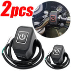 1/2pcs Motorcycle Handlebar Switch ON OFF Headlight Horn Control Modification Switch 22mm Waterproof Button Accessories12V