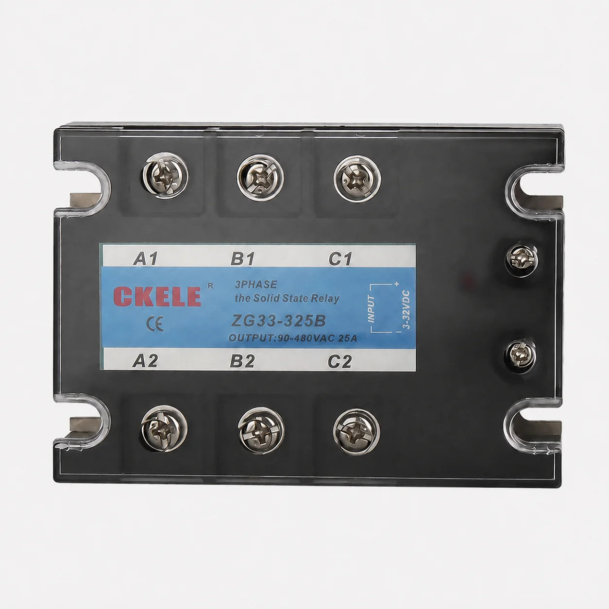CKELE ZG33 3 Phase Solid State Relay SSR 10A 25A 40A 50A 60A 80A 100A 120A DC 3-32V Control AC 90-480V 380VAC