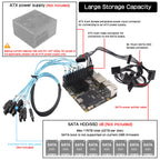 Geekbord X1509 2.5GbE Dual LAN 8-Port SATA PCIe 3.0 NAS Carrier Board for Raspberry Pi CM5