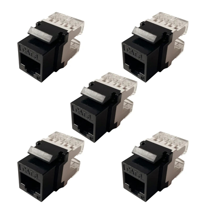 Cat6 RJ45 Keystone Jacks Module Connector Ethernet for Wall Plate Patch Panel