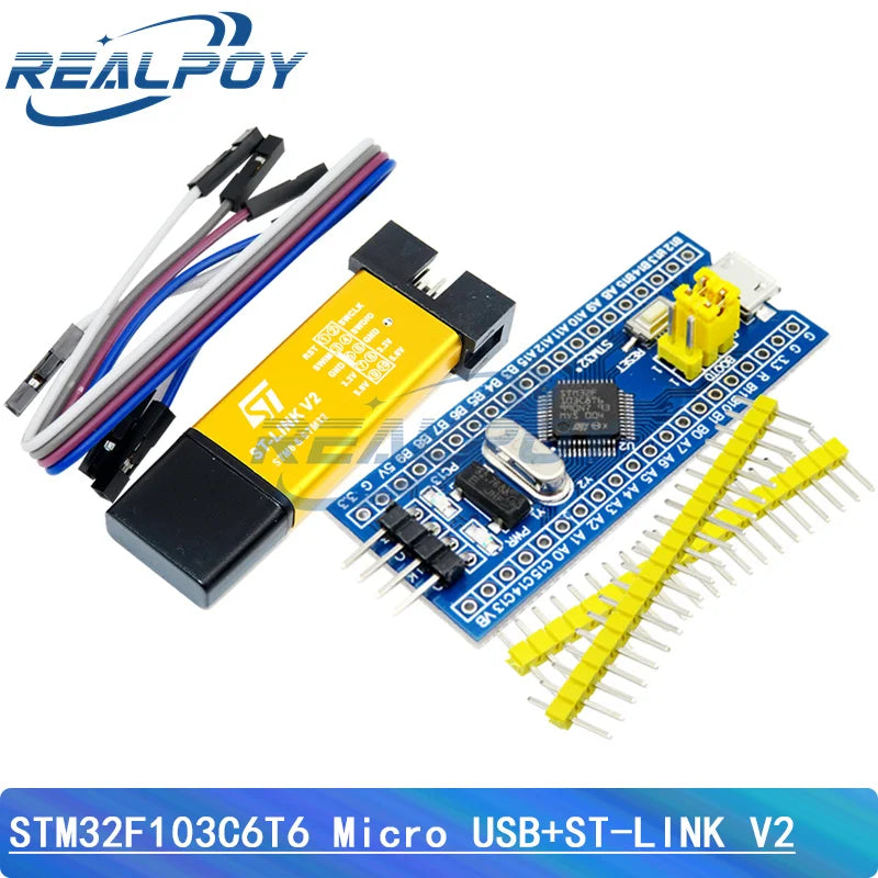 ST-LINK V2 Simulator Download Programmer STM32F103C8T6 STM32F103C6T6 ARM STM32 Minimum System Development Board Micro/Type-C USB