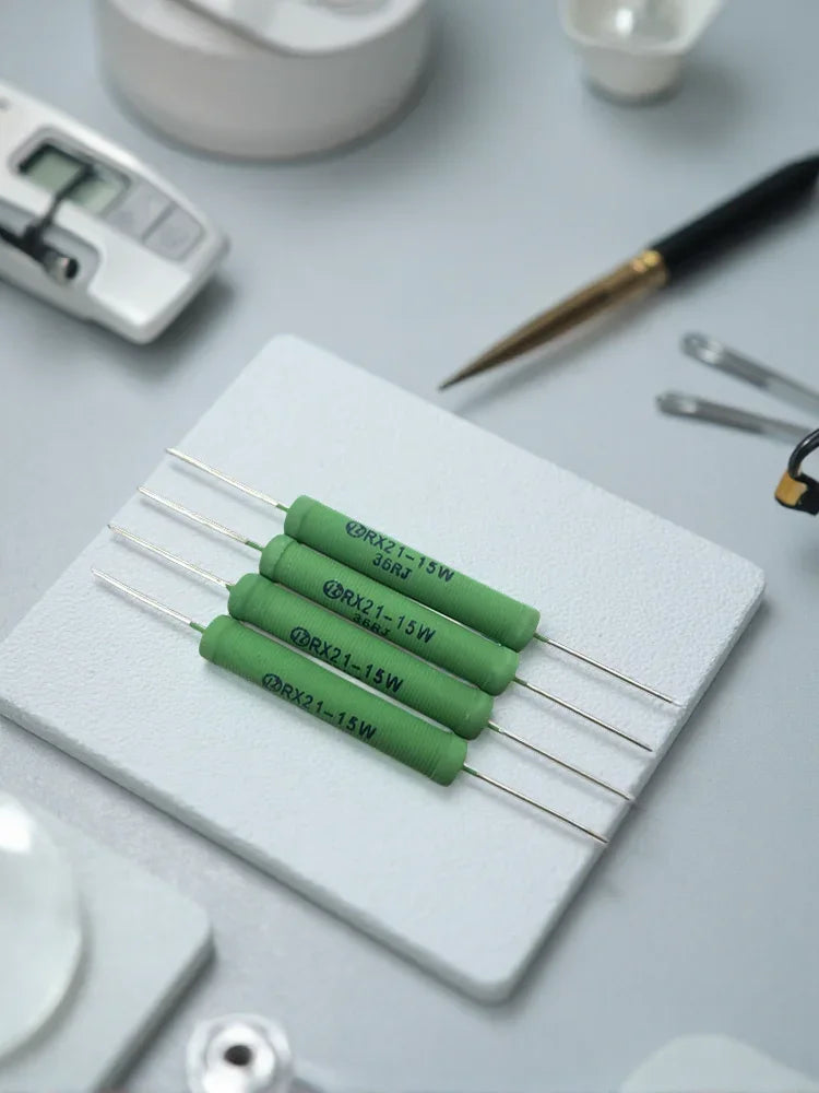 5PCS RX21 6W 10W Wire Wound Resistance 5% 1R 10R 100R 1K 10K 12K 15K 18R 20R 22R 24R 27R 30R 33R 36R 0.01R 0.05R 0.1R 0.12R
