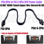 Modular Power Cable for GIGABYTE AORUS AP750GM AP850GM, GPU PCIe 8Pin 6+2Pin, CPU 4+4Pin, HDD SSD SATA Molex IDE 4Pin, ATX 24Pin