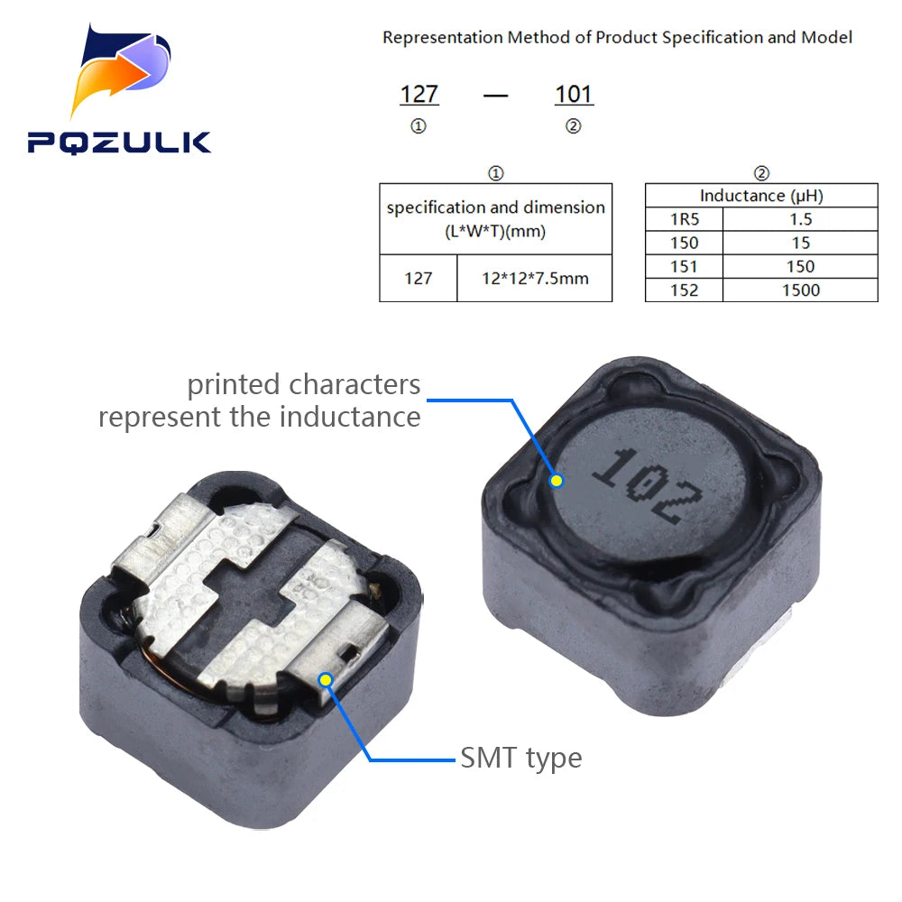 CDRH127 CD127 CDRH127 10/15/22/33/47/68UH 12*12*7 SMD Power inductor Javino