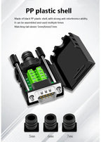 RS232 RS485 DB9 Connector Male Female 9 Pin Breakout Terminals COM Connector D-SUB Terminals 21-24 AWG Wire Solderless Connector