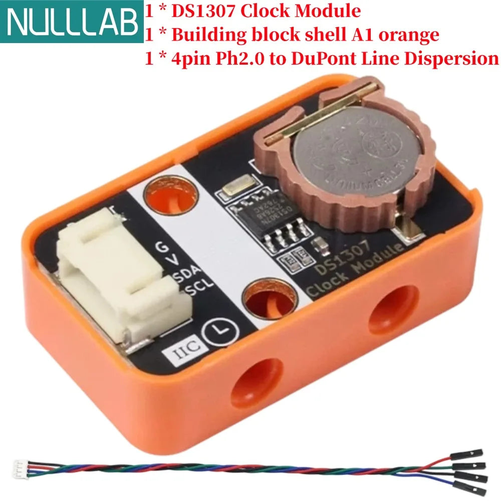 DS1307 RTC Module Replace DS1302 DS3231 with CR2032 Battery Holder LEGO Brick Shell Arduino ESP32 Raspberry Pi Microbit Clock