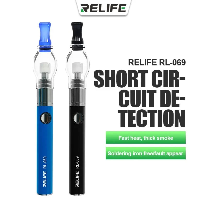 RELIFE RL-069 Rosin Atomizer Flux Pen USB Charging Suitable for Mobile Phone Repair Motherboard PCB Short Circuit Detector Tool