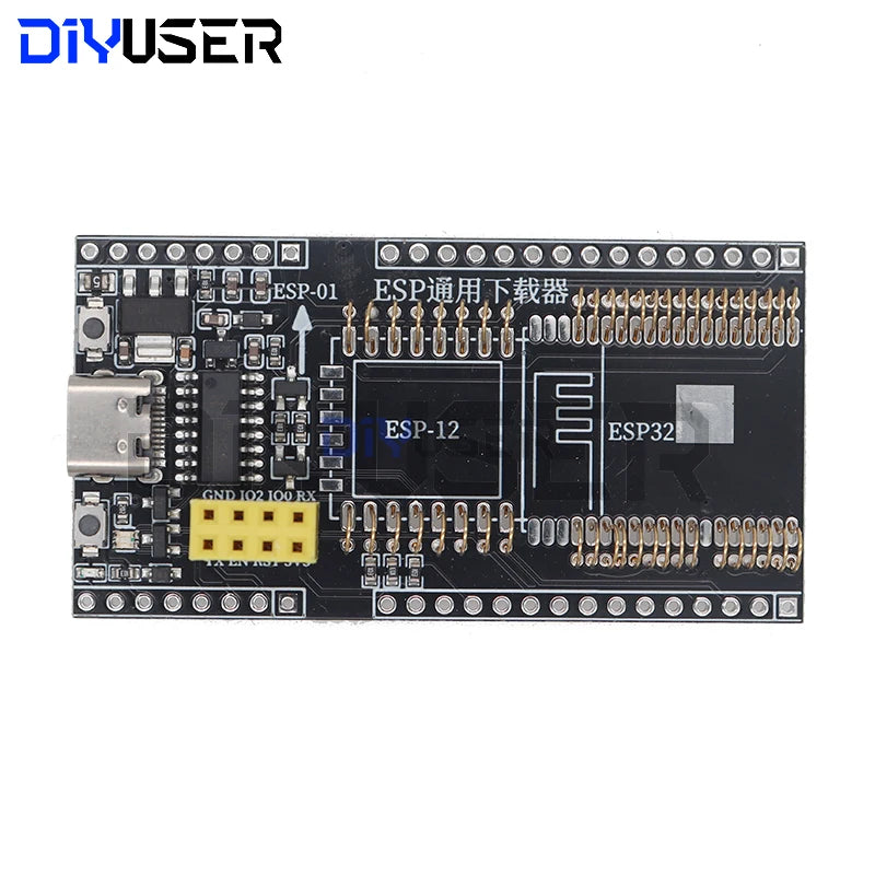 DIYUSER ESP8266 ESP32 Development Board Test Programmer Socket Downloader for ESP-01 ESP01S ESP12 ESP32