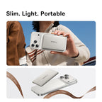 Baseus 5000mAh Magnetic Power Bank 15W Wireless 20W Wired Charging Thin Card-Sized Slim Portable Powerbank for iPhone 17 Samsung