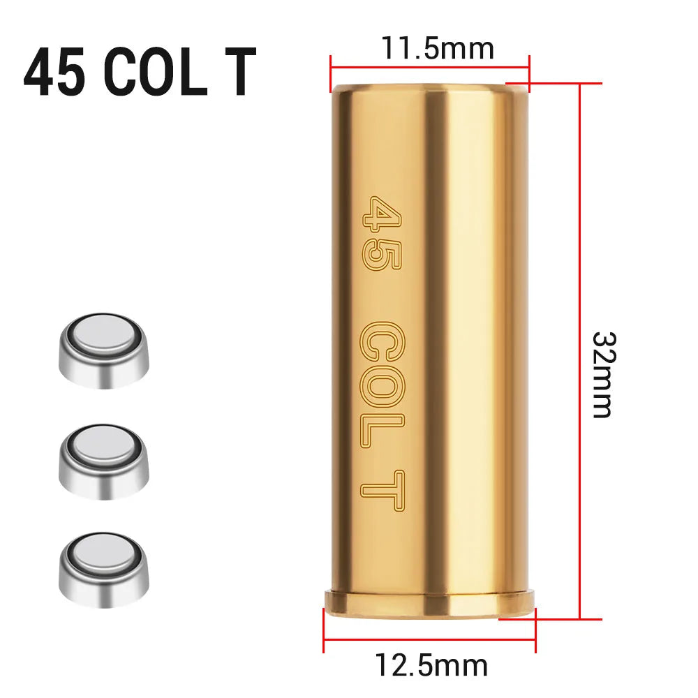 Red Dot Laser Brass Boresighter CAL .223/5.56/9mm/308/7.62/.45/30-06 Cartridge Boresight for Rifle Scope Hunting Gun Accessories