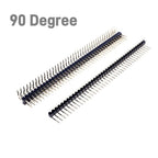 5 20 100 Pcs 2.54 MM Pitch Pin Header Male Dual Straight 90 180 Degree Single Row Right Angle SMD 1x40 Pin 2x40 Position