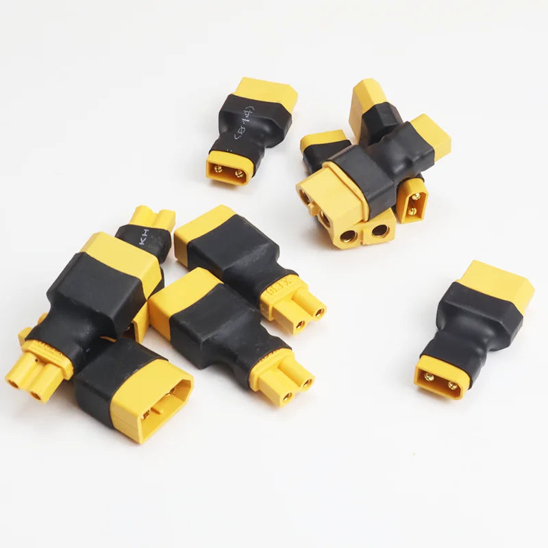 5Pcs Adapter XT60 To XT30 XT90 EC5 TRX T Female To Male Plug Deans Connectors Plug RC Helicopter Quadcopter Lipo Battery Control