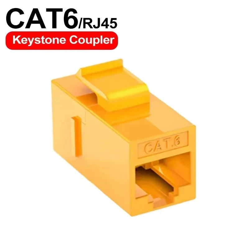 Cat6 RJ45 Adapter Insert Inline Coupler CAT6 Keystone Colorful Network Straight-through Connector for RJ45 CAT6 Keystone Coupler