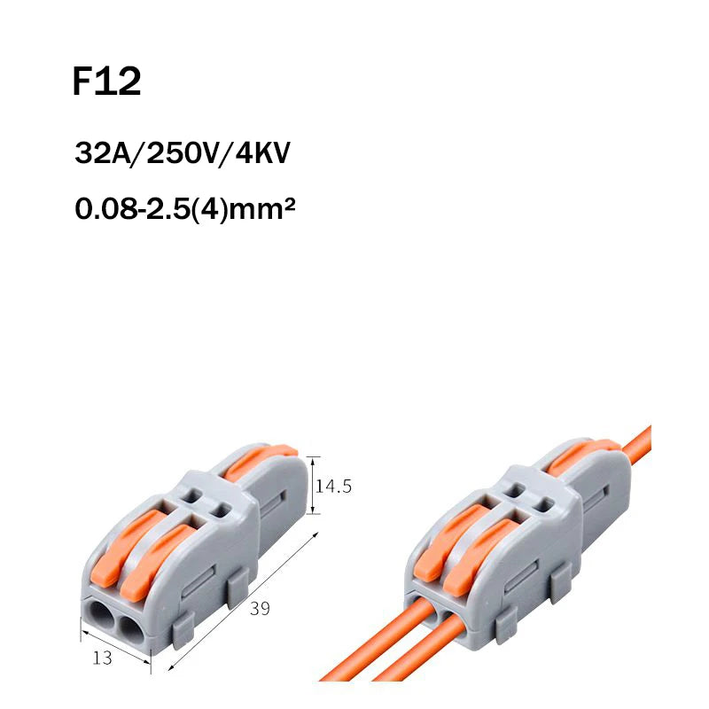 10 30 50PCS Quick Splicing Multiplex Butt Wire Connector Cable Push-in Splice Terminal Block For Home Terminal Block 28-12AWG