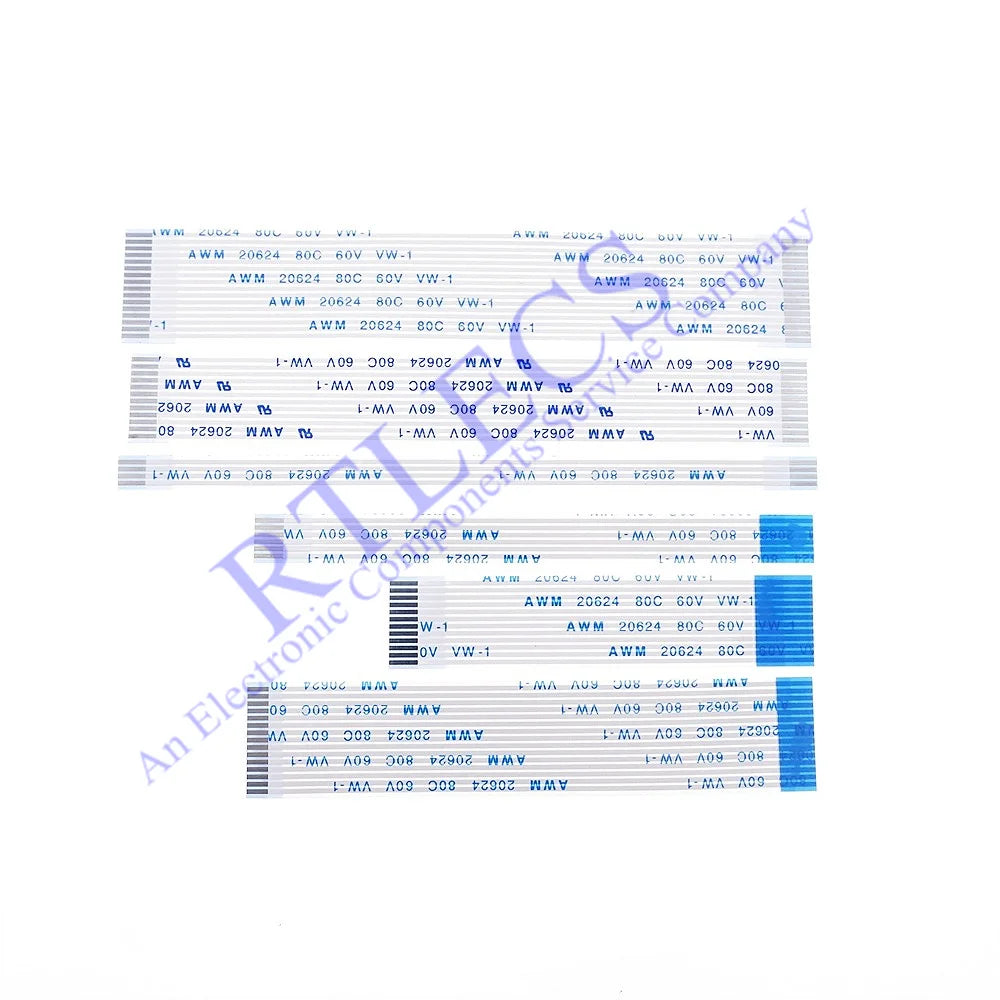 10 100 PCS 1.0 MM PITCH FFC FPC Ribbon Flexible Flat CABLE  4 5 6 8 10 12 14 15 16 20 26 30 34 40 Pin Same Opposite Contact Side