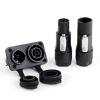 Waterproof True Locking 3Pin Powercon Male/Female Plug Connector In&Output NAC3FX-WP Coupler Panel Mount Chassis Socket Adapter