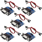 5PCS RS232 To TTL Converter Module，MAX3232 3.3V To 5V RS2323 COM Serial Prot Board To TTL Connector for Arduino Microcontrollers