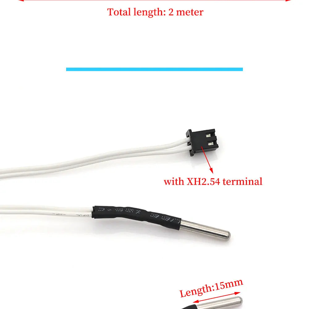 1M/2M HT-NTC100K Thermistor Temperature Sensor For High Temperature Filament 350 Degrees Hotend Kit B3950 For 3D Printer Parts
