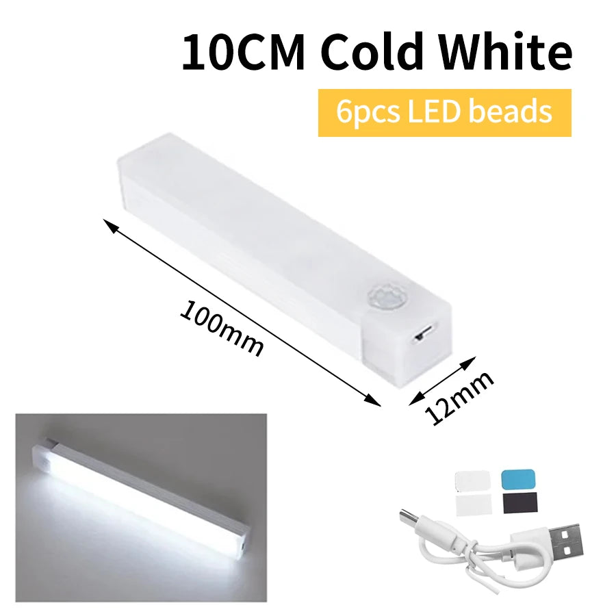 Motion Sensor Light Wireless LED Night Light Rechargeable Night Lamp Closet Cabinet Wardrobe Lamp Kitchen Staircase Backlight