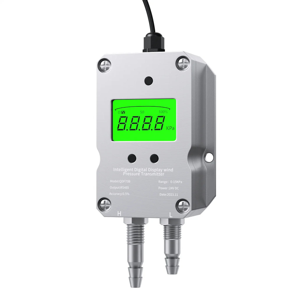 0-3Kpa to RS485 Micro Differential Pressure Transducer 0-50Kpa to 4-20mA 0-10V RS485 Wind Air Pressure Transmitter Sensor