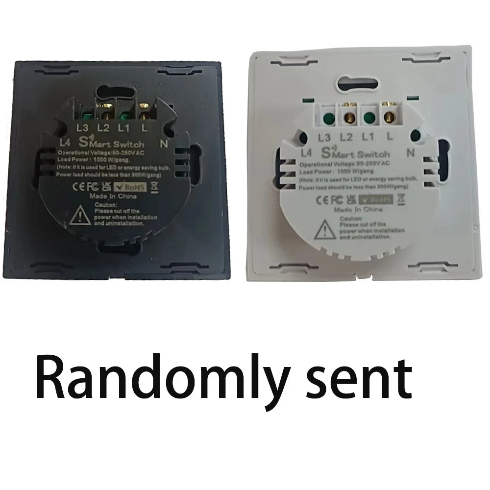 Works With Tuya WiFi Smart Switch Alexa No Neutral Wire Wireless RF433Mhz Remote Wall Touch Sensor Lightes Switch 1/2/3Gang
