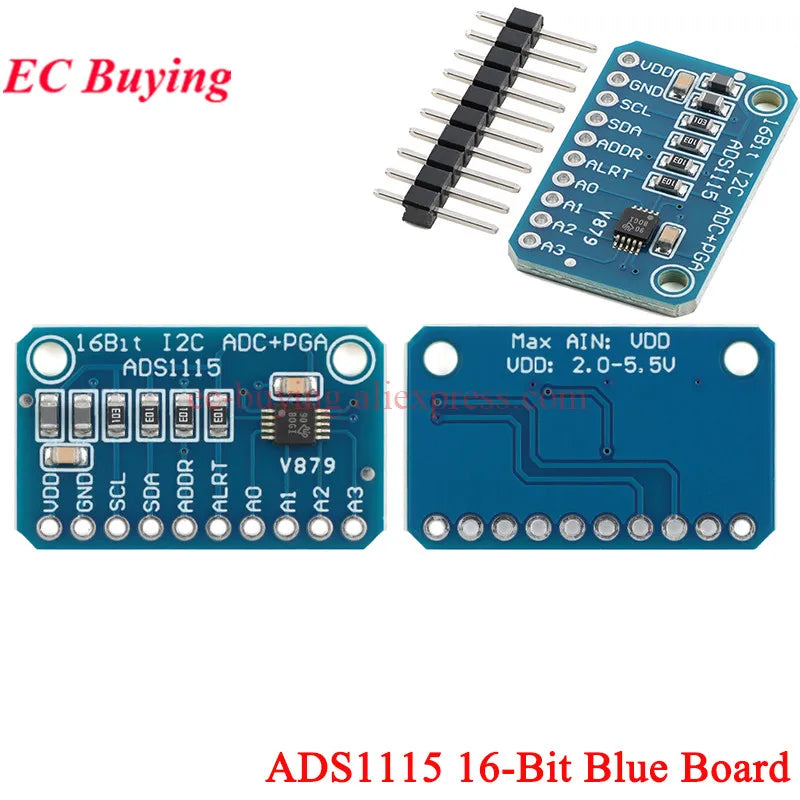 16 Bit I2C IIC ADS1115 ADS1015 ADS1118 Converter Module PCA9306 ADC Board For Arduino RPi Level Translation Amplifier Chip