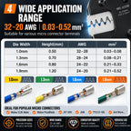 IWS-3220M Micro Connector Crimping Tool 32-20 AWG 0.03-0.52mm² Precision Ratchet Crimper for JST Molex Terminals