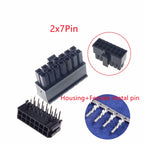 10Sets Micro-Fit 3.0 MM Receptacle Housing Dual Row 2 4 6 8 10 12 14 16 18 20 24 Circuits + Right Angle Header + Crimp Terminal
