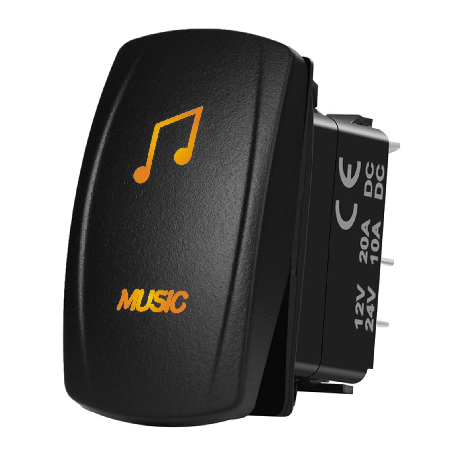 Marine Boat Rocker Switch 12/24V Orange Backlit Anchor Beacon Up Down Button ON OFF/ON OFF ON Momentary Toggle Switch Waterproof