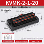 One in Multiple Out Direct Insertion Terminal Block Distribution Box DIN Rail Power Common Splitter PLC Signal Line Junction Box